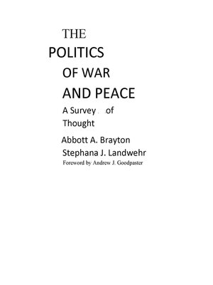 cover image of The Politics of War and Peace